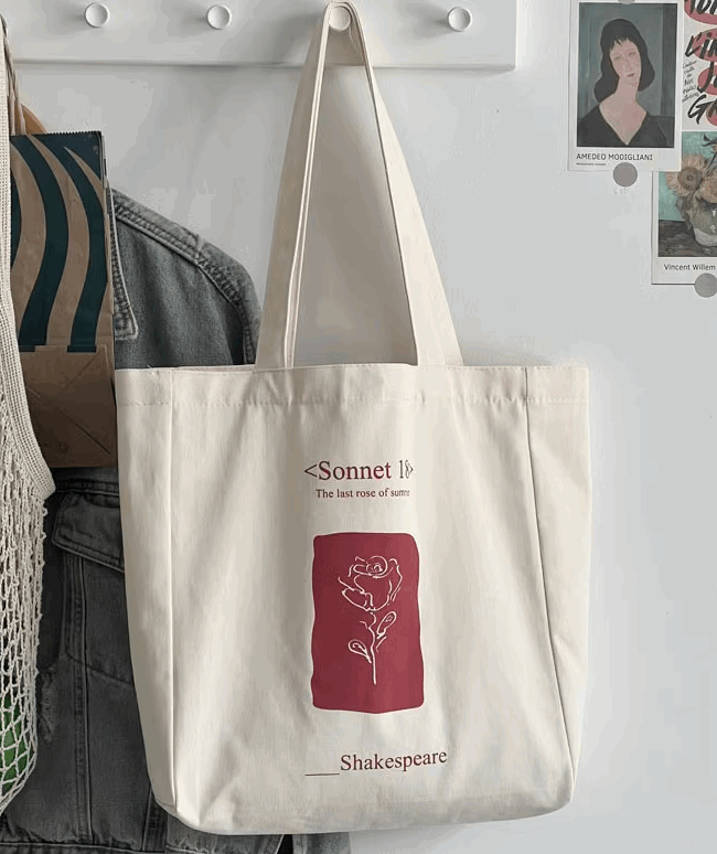 Durable and Eco-friendly Cotton Canvas Shopping Tote for Daily Use