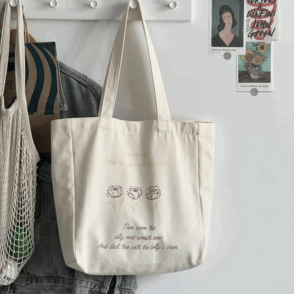 Eco-friendly Large Cotton Canvas Bag for Shopping and Crafting