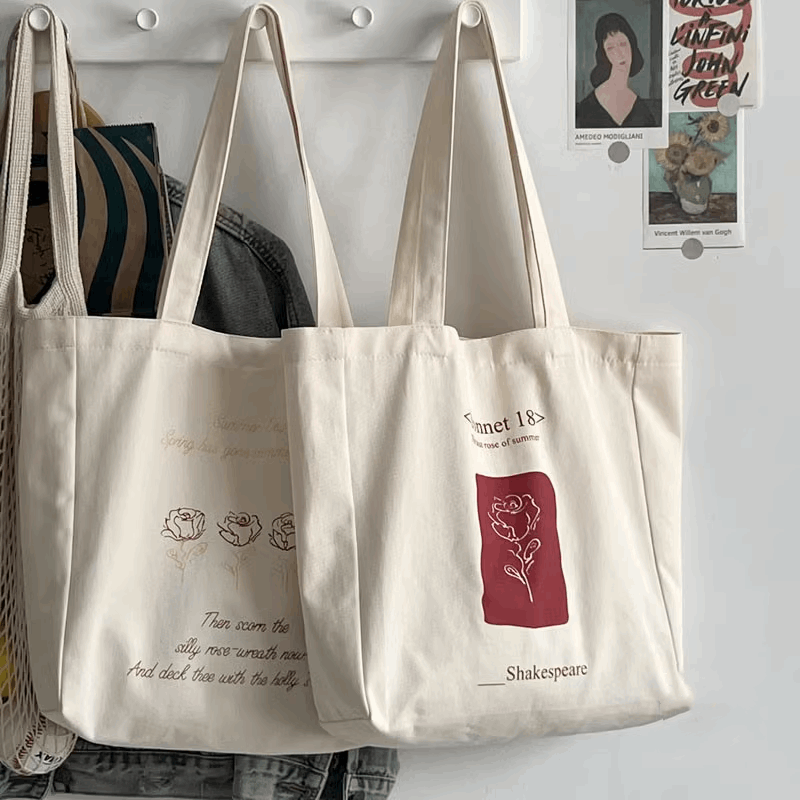 Personalized Cotton Canvas Bag for Patchwork and Hand Embroidery