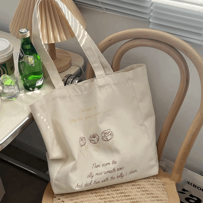 Eco-friendly DIY Sewing Canvas Bag for Daily Shopping and Travel