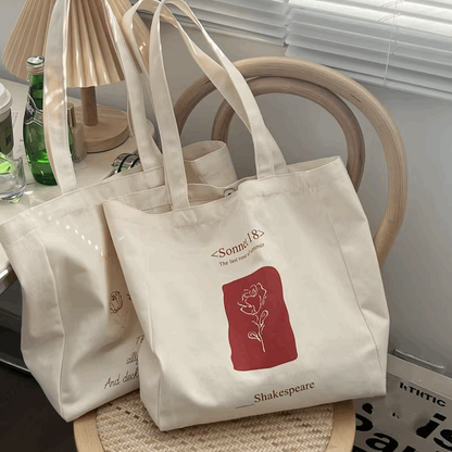 Customizable Cotton Canvas Shopping Bag for Handmade Embroidery