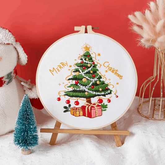 Custom Handmade Embroidery Patch With Christmas Tree Design