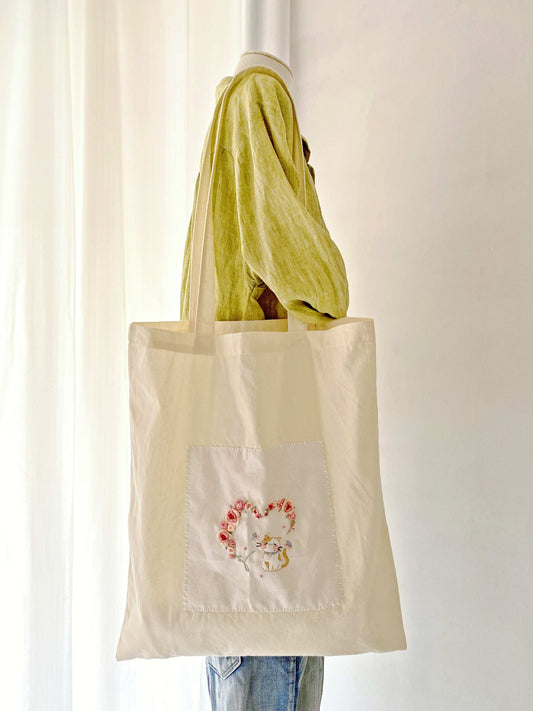 Personalized Eco Sustainable Handmade Embroidery Tote Bag For Unique Gift Lovers