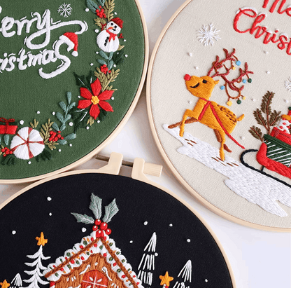 Customizable Hand Embroidery Patch For Christmas DIY Projects