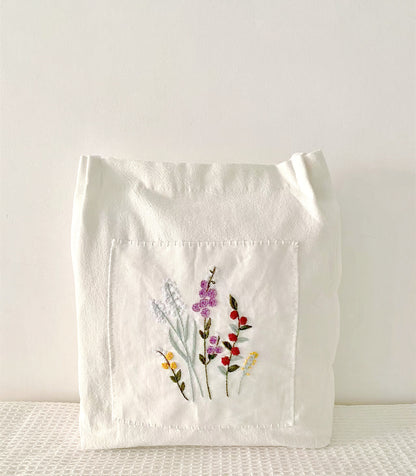 Durable Eco-Friendly DIY Handmade Embroidery Canvas Tote Bag for Shopping