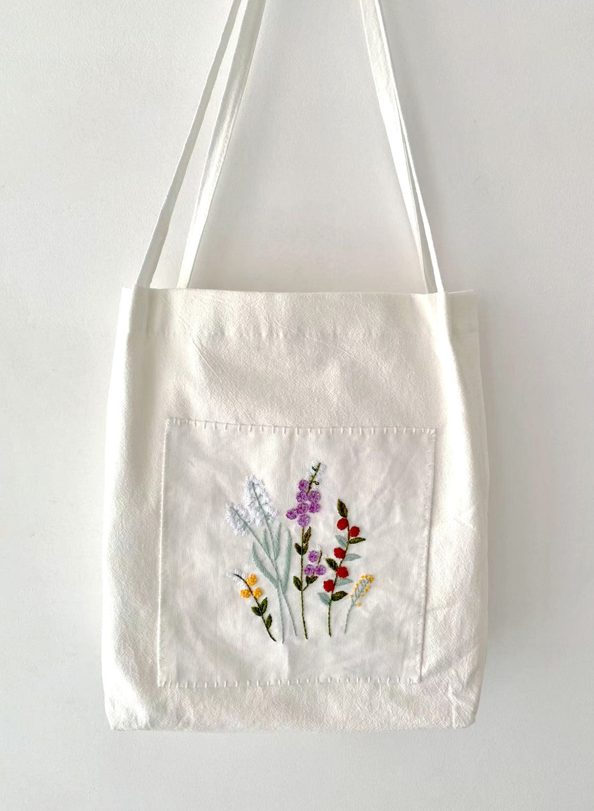 DIY Embroidered Eco-Friendly Cotton Shoulder Bags