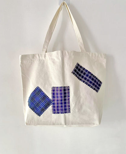 Creative and Unique Canvas Shopping Bag with DIY Stitching Patterns