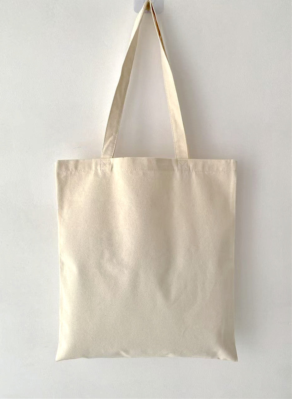 Vintage-Style DIY Cotton Canvas Tote Bag for Travel