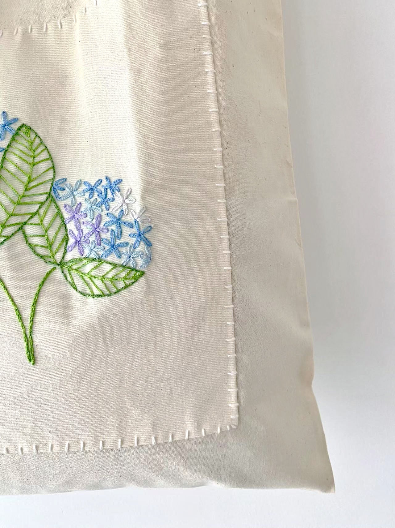 Sustainable Lightweight Canvas Tote Bag with DIY Hand-Stitched Patterns