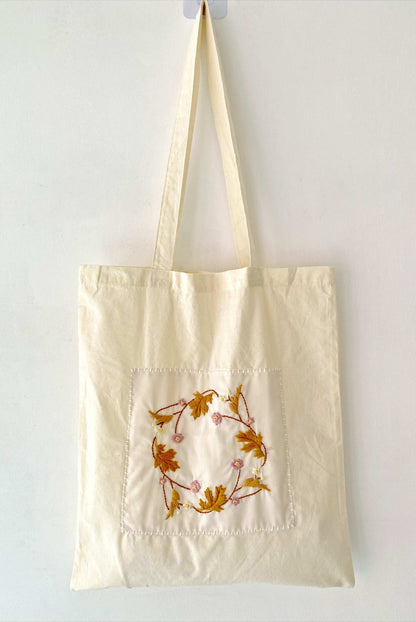 Ultra Soft Lightweight Eco Tote Bag With Personalized Hand Embroidery Design