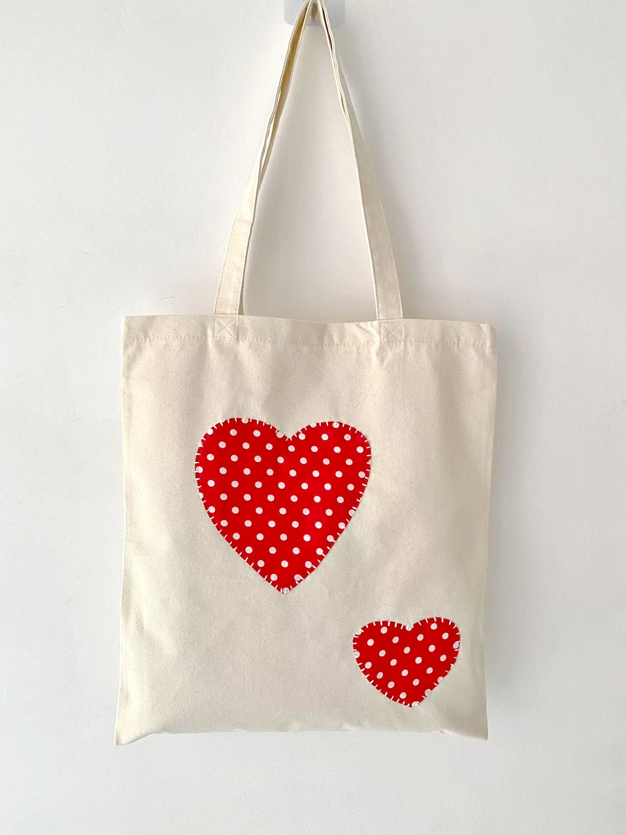 Custom Eco-Friendly Canvas Tote Bag for Women with DIY Hand-Sewn Patchwork