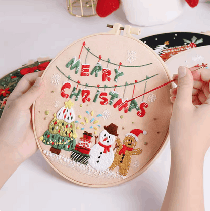 DIY Ornament Embroidery Patch With Holiday Theme