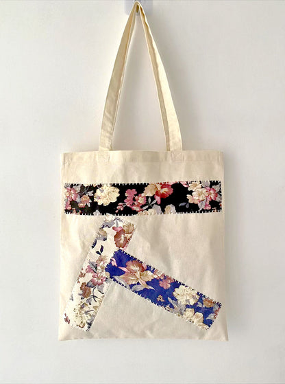 Sustainable Hand-Sewn Patchwork Tote for Eco-Conscious Shoppers