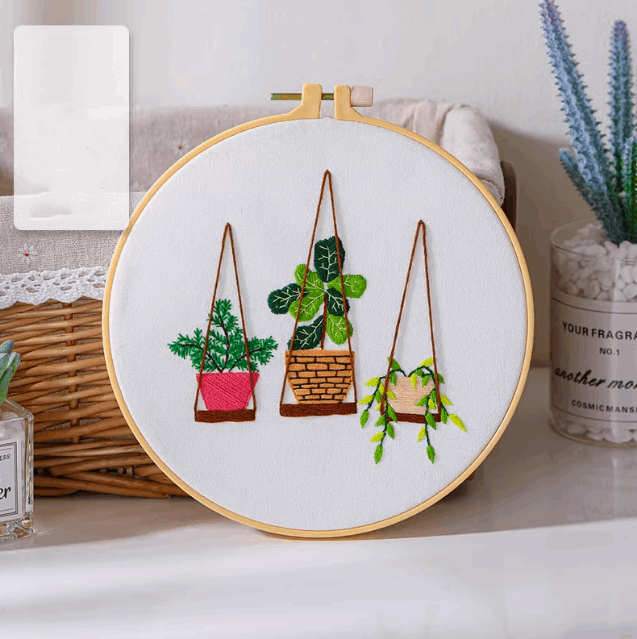custom handmade embroidery art for wall decoration