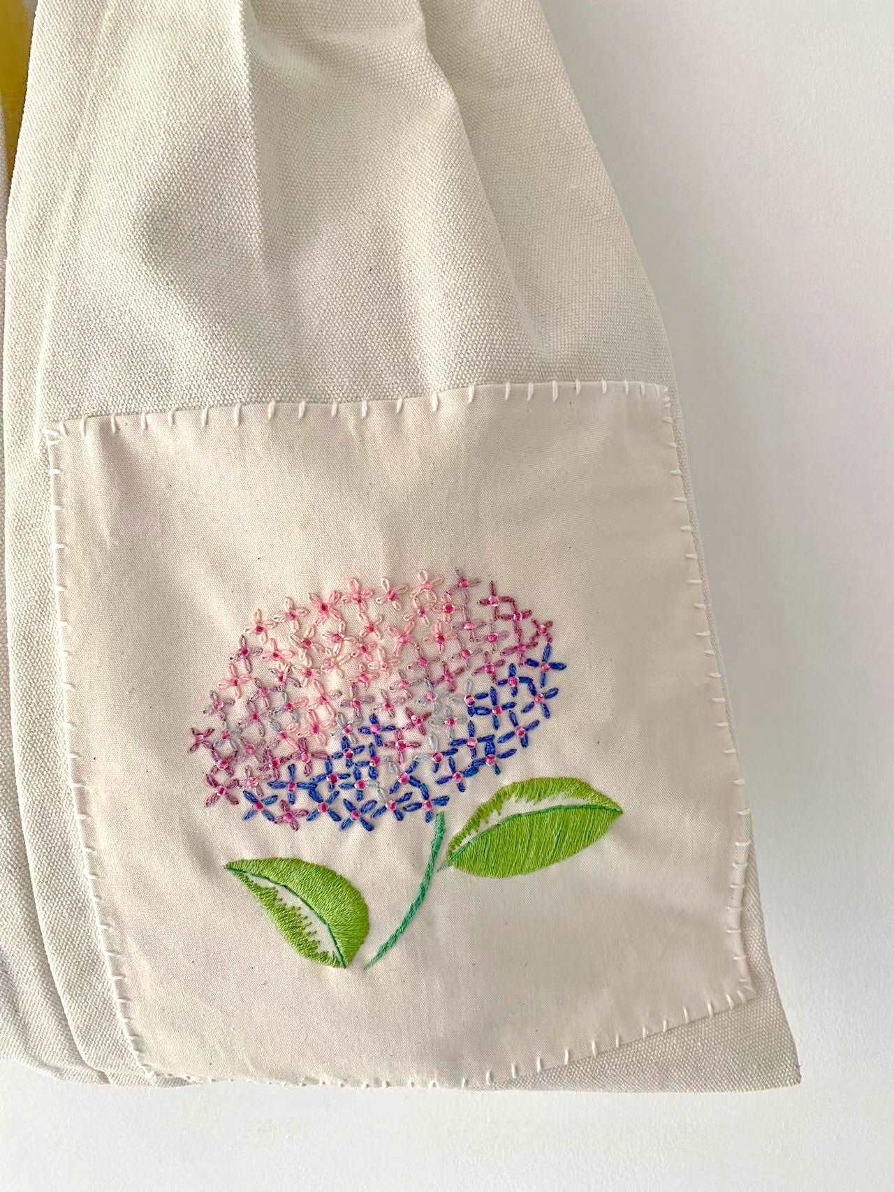 Handcrafted Cotton Shoulder Bag Featuring Intricate Flower Embroidery