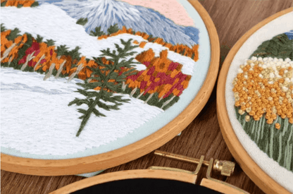 embroidered botanical patch for Easter or Thanksgiving DIY crafts