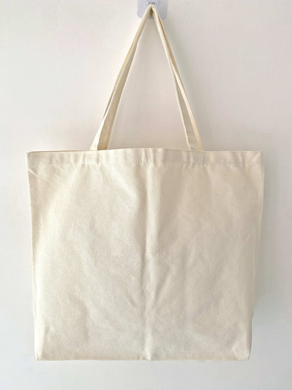 Eco Friendly Canvas Bag with DIY Hand Sewn Patchwork for Daily Use