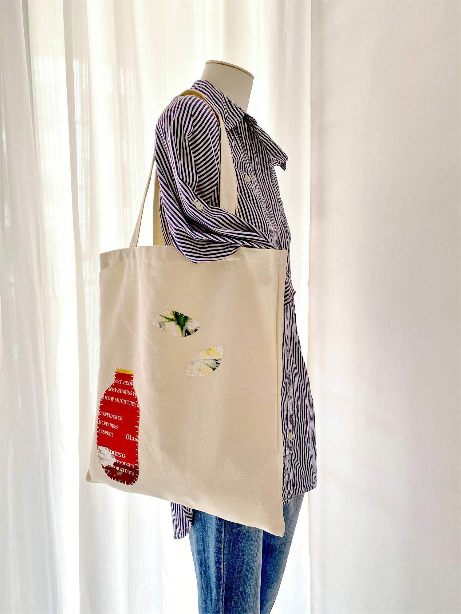 sustainable minimalist tote bag for women who appreciate nature-inspired handcrafted art