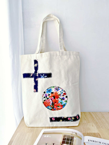 artisanal fabric tote that complements mindful wardrobe choices