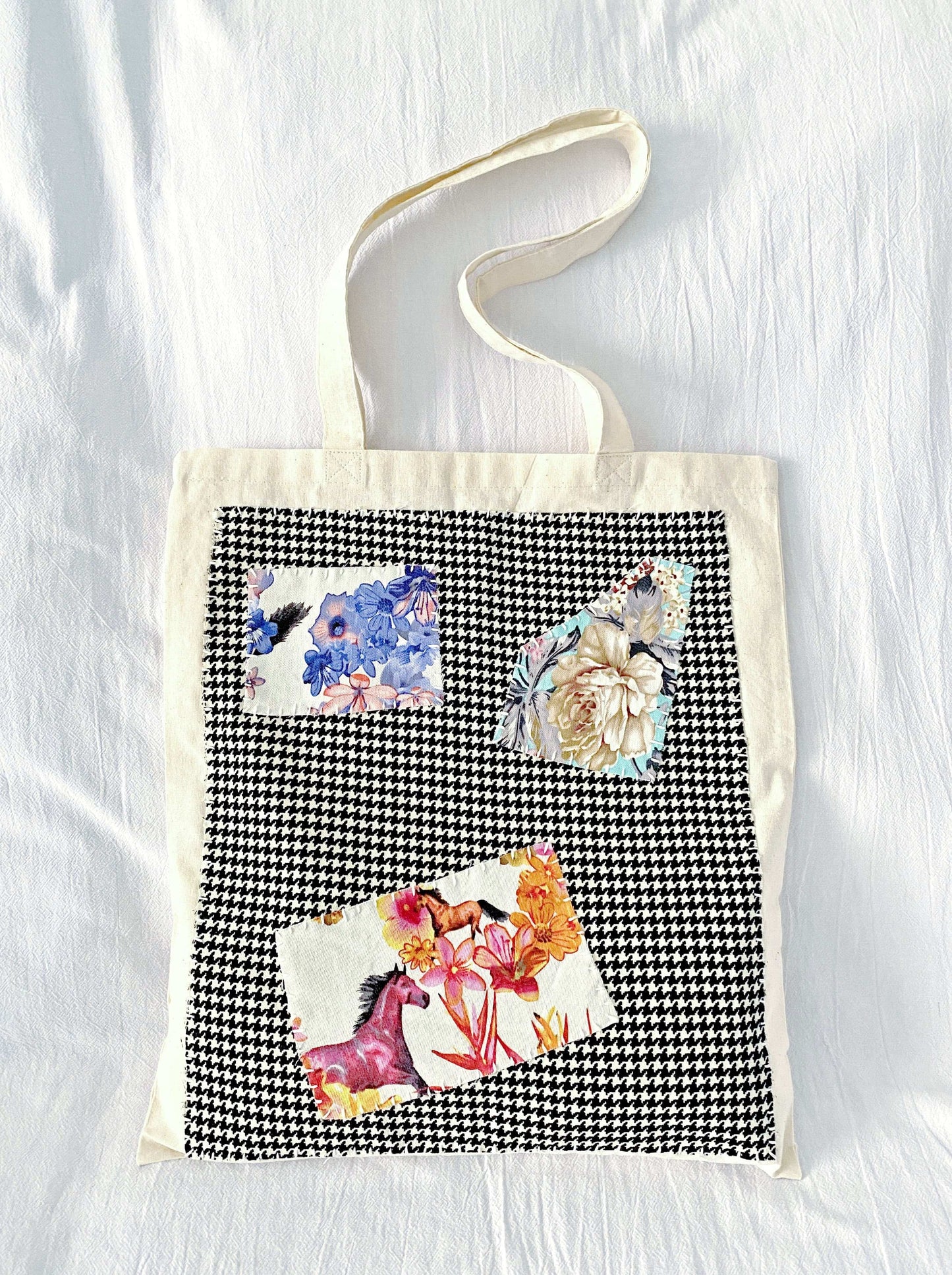 creative handmade patchwork tote for slow living style