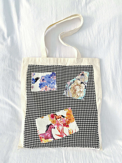 creative handmade patchwork tote for slow living style