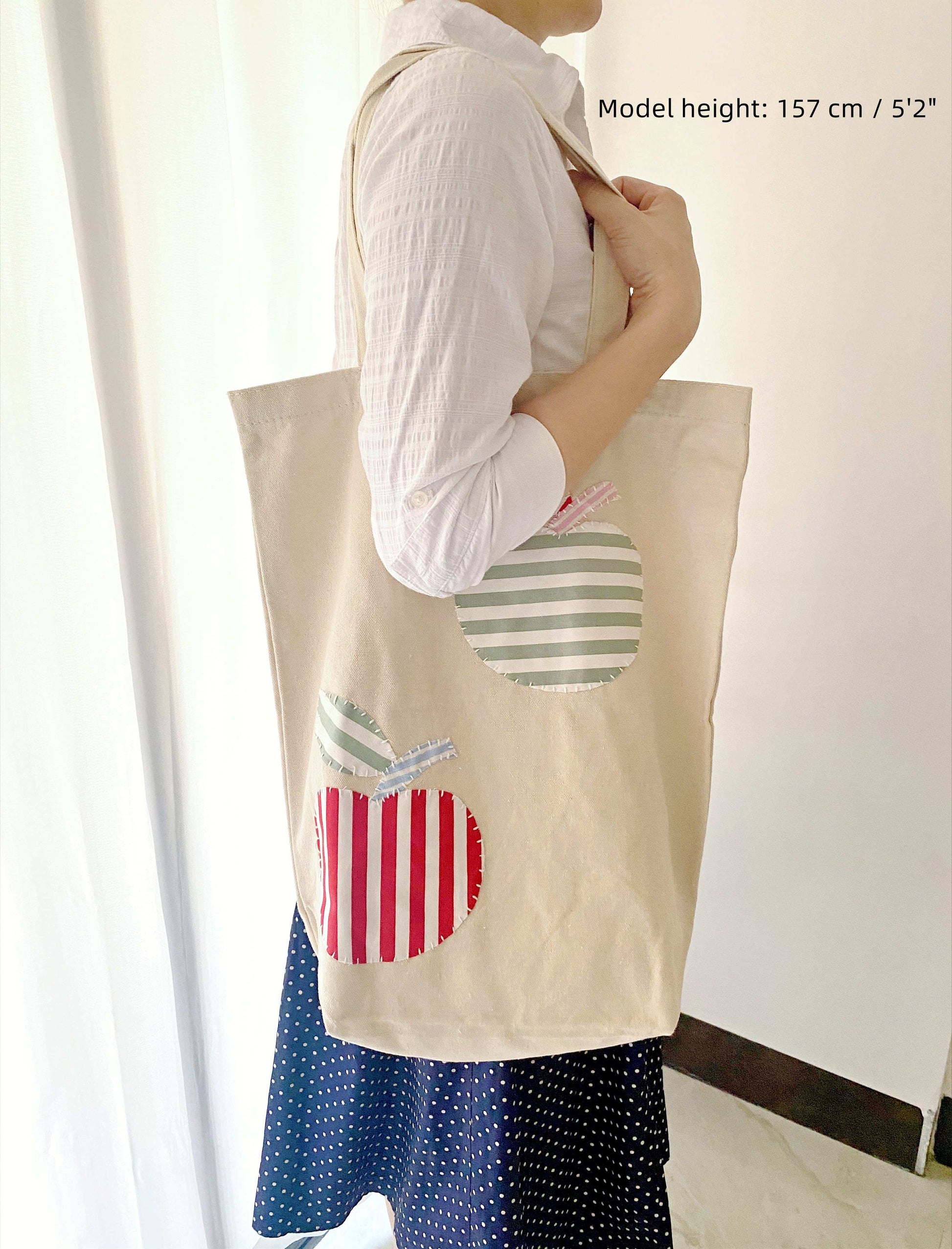 handmade quilt-style canvas bag for slow living