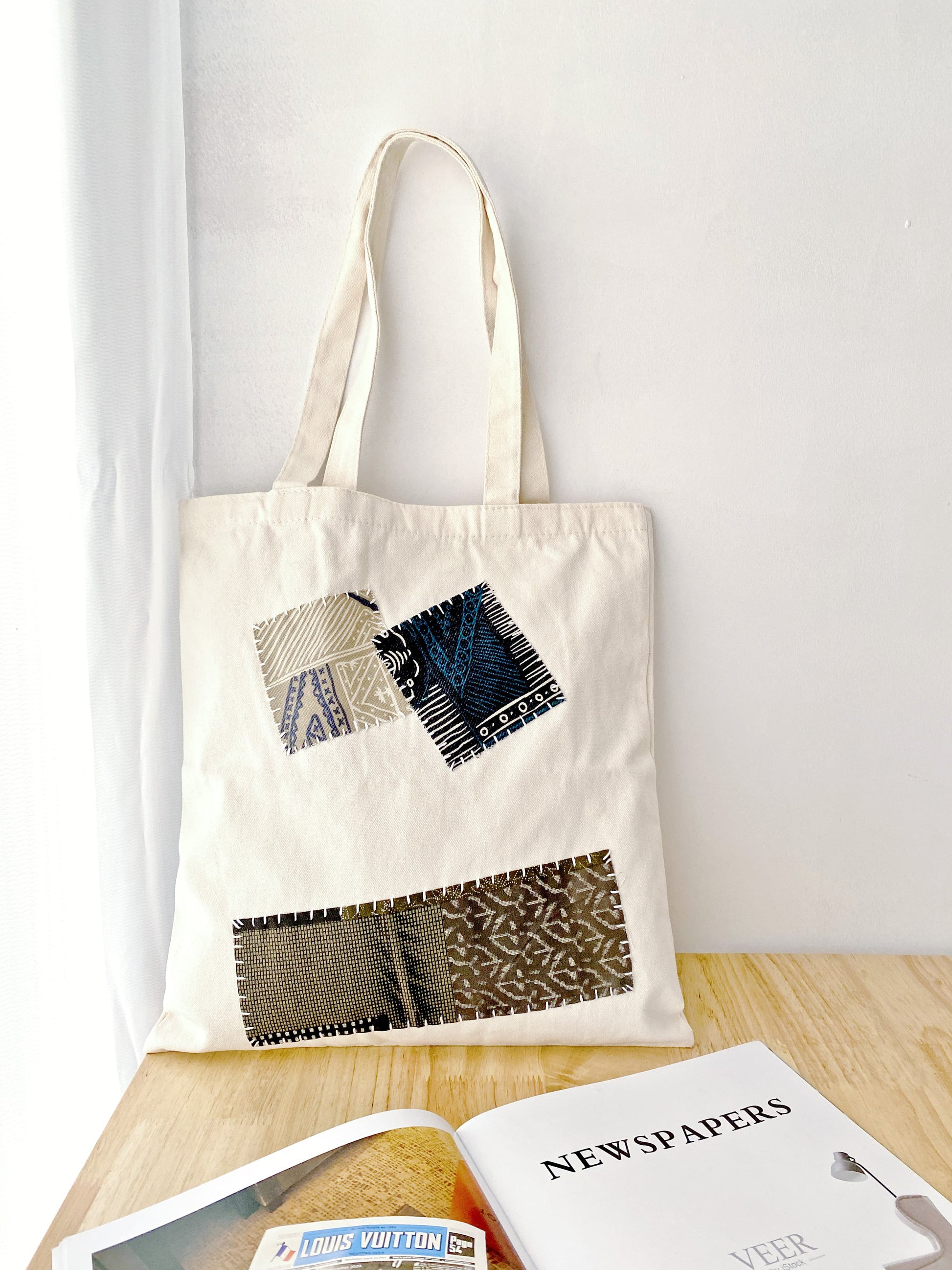sustainable cotton canvas design tote with durable structure and craft appeal