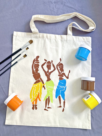 artistic cotton tote for eco lifestyle