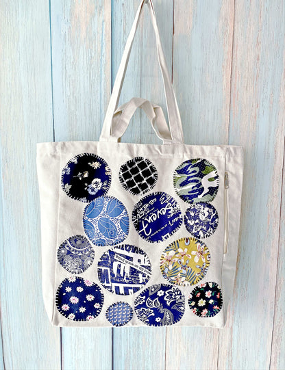 Eco canvas shoulder bag inspired by Scandinavian minimal lifestyle