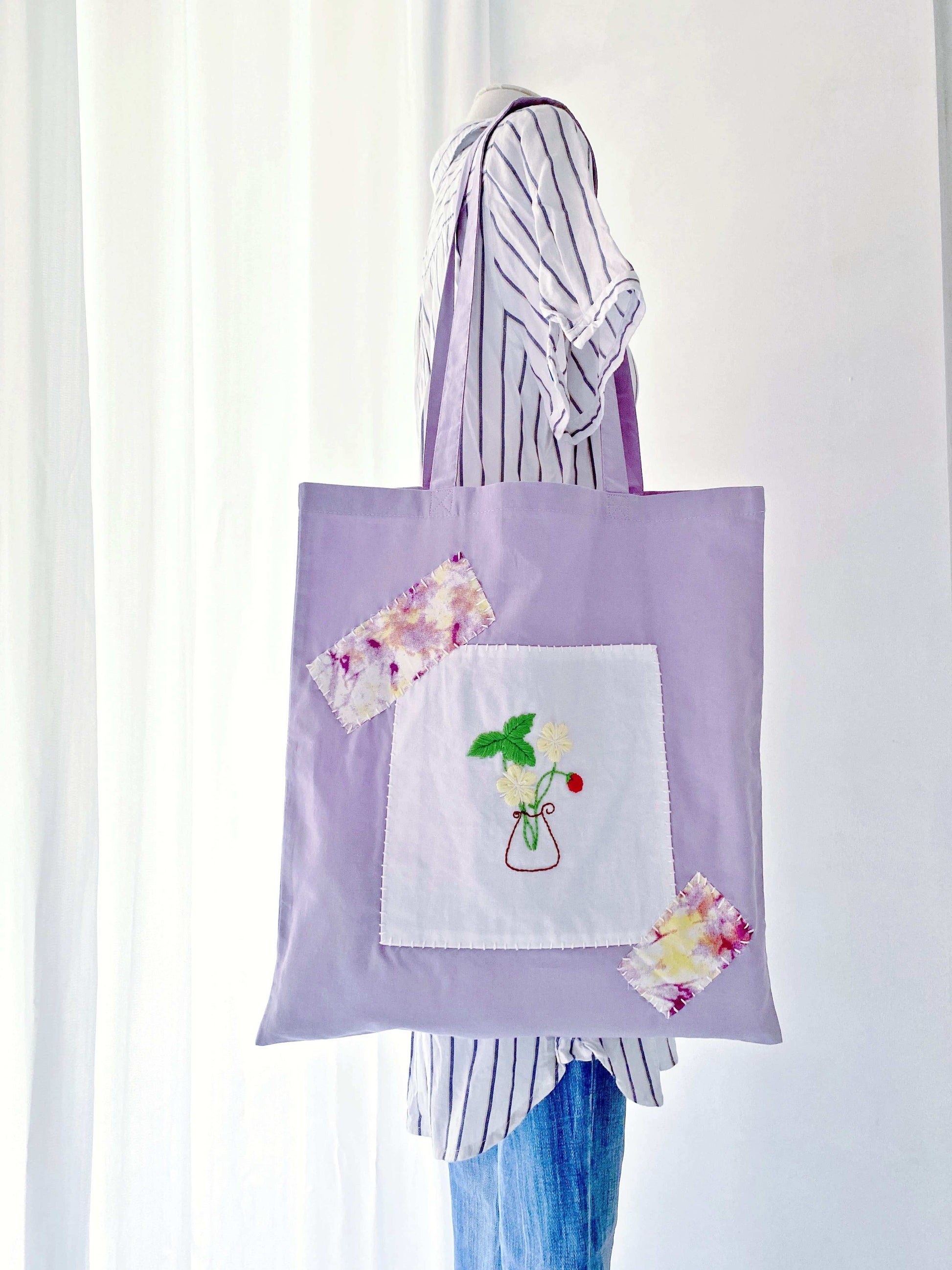 artistic embroidered tote for slow living and creative lifestyles