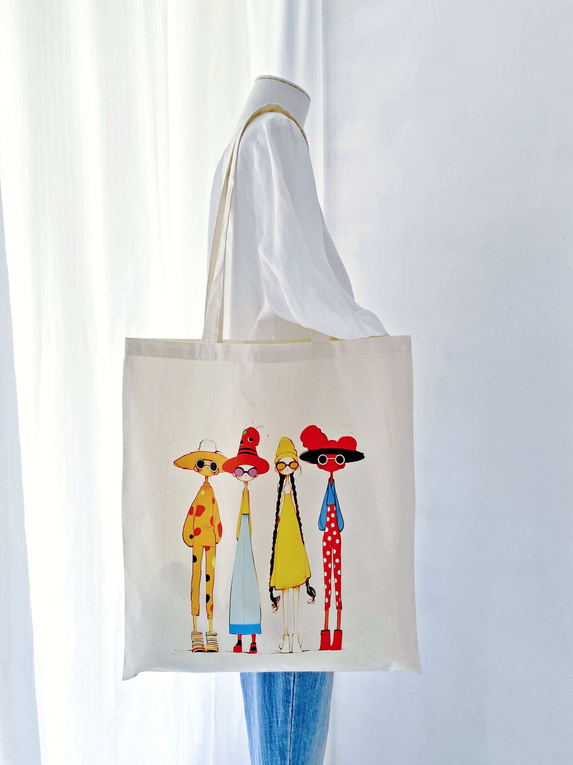 Eco-friendly bag with artistic print, perfect for thoughtful gifting.