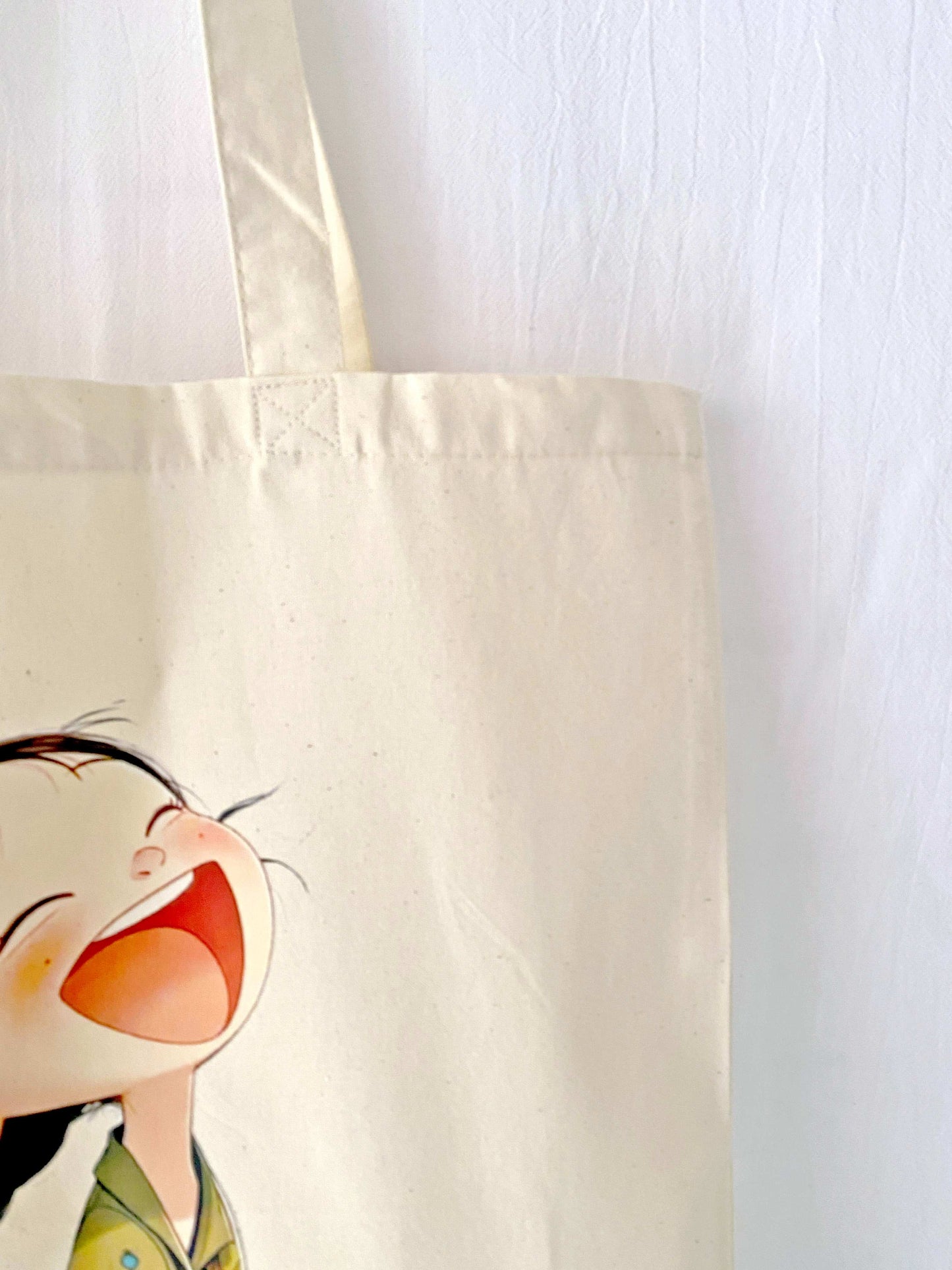 Fun and creative girl design on cotton tote