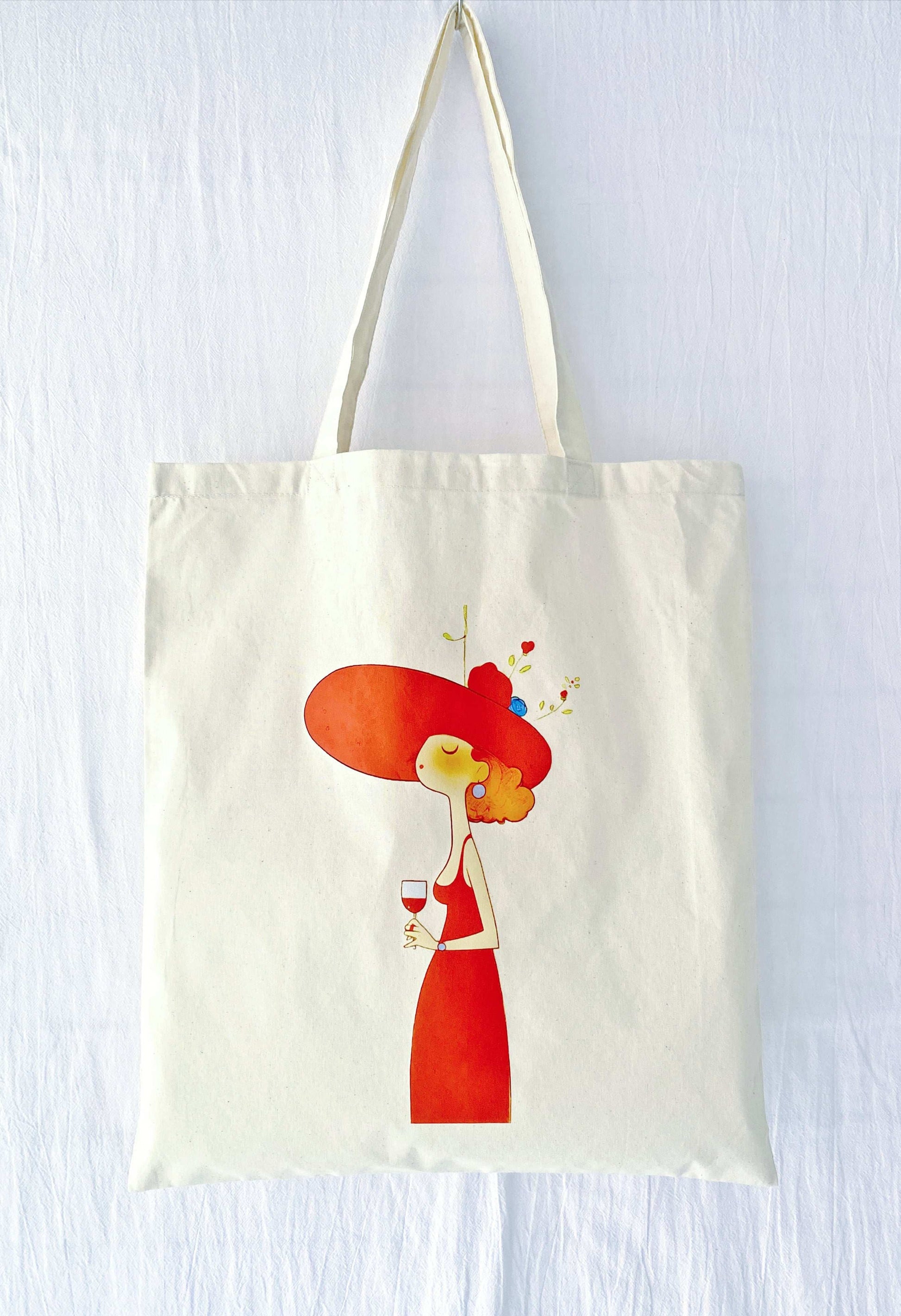 Hand-printed eco tote ideal for artistic lifestyle and gifting ideas.