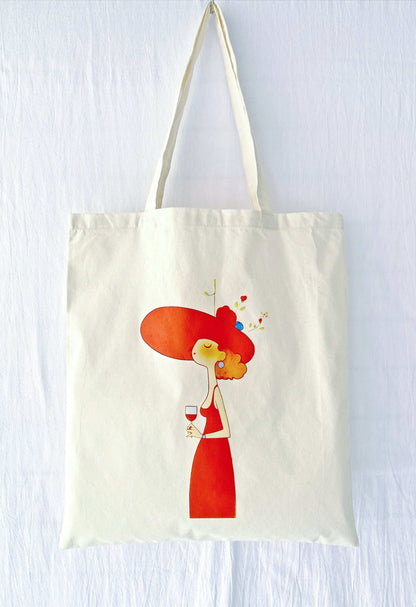 Hand-printed eco tote ideal for artistic lifestyle and gifting ideas.