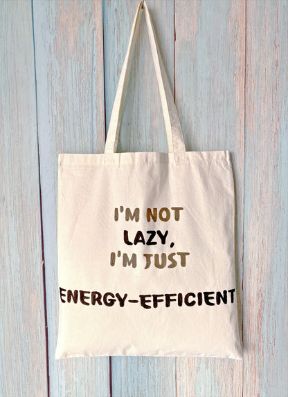 slow living minimalist tote with quote design