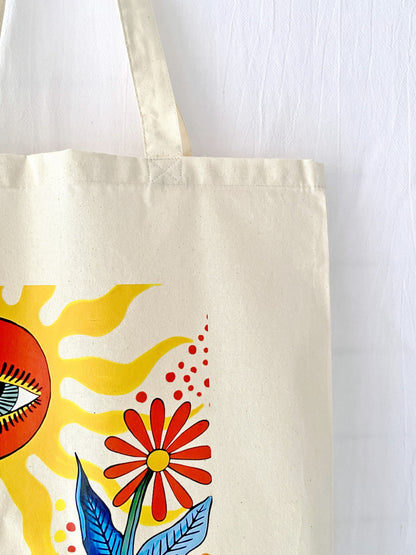 stylish cotton tote for school and shopping
