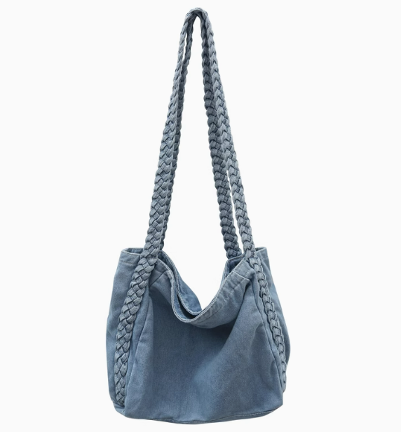 Eco-Friendly Unisex Denim Crossbody Bag For DIY Sewing And Embroidery Projects