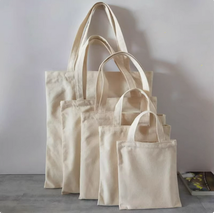 Personalized DIY Canvas Tote Bag for Embroidery and Patchwork