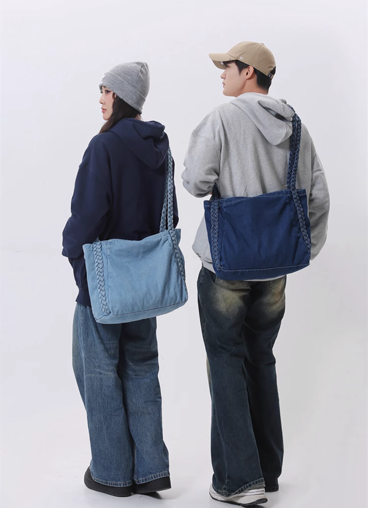 Stylish Unisex Denim Bag Suitable For Everyday Use And Crafting Needs