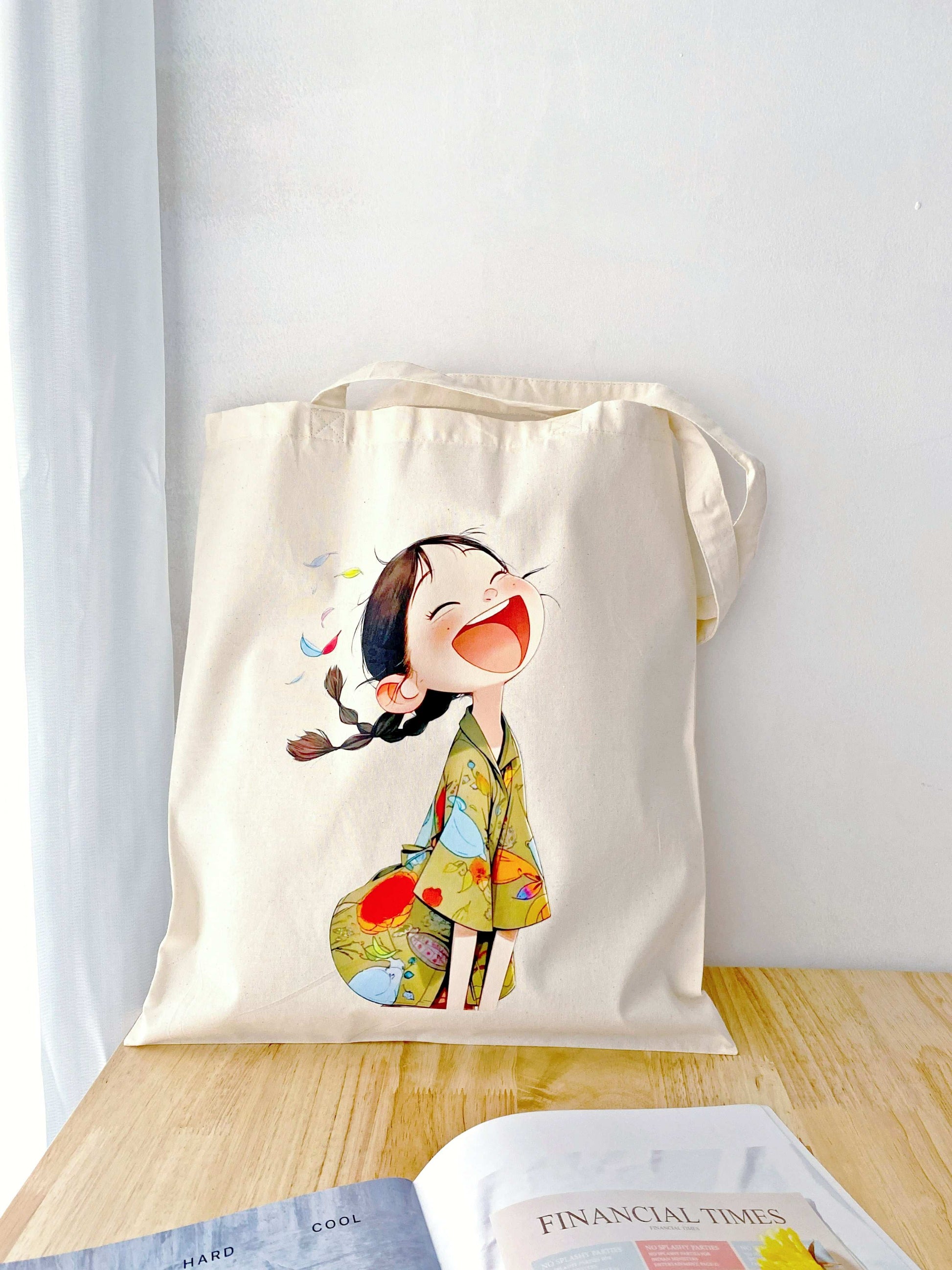 Hand-printed cotton tote as thoughtful gift