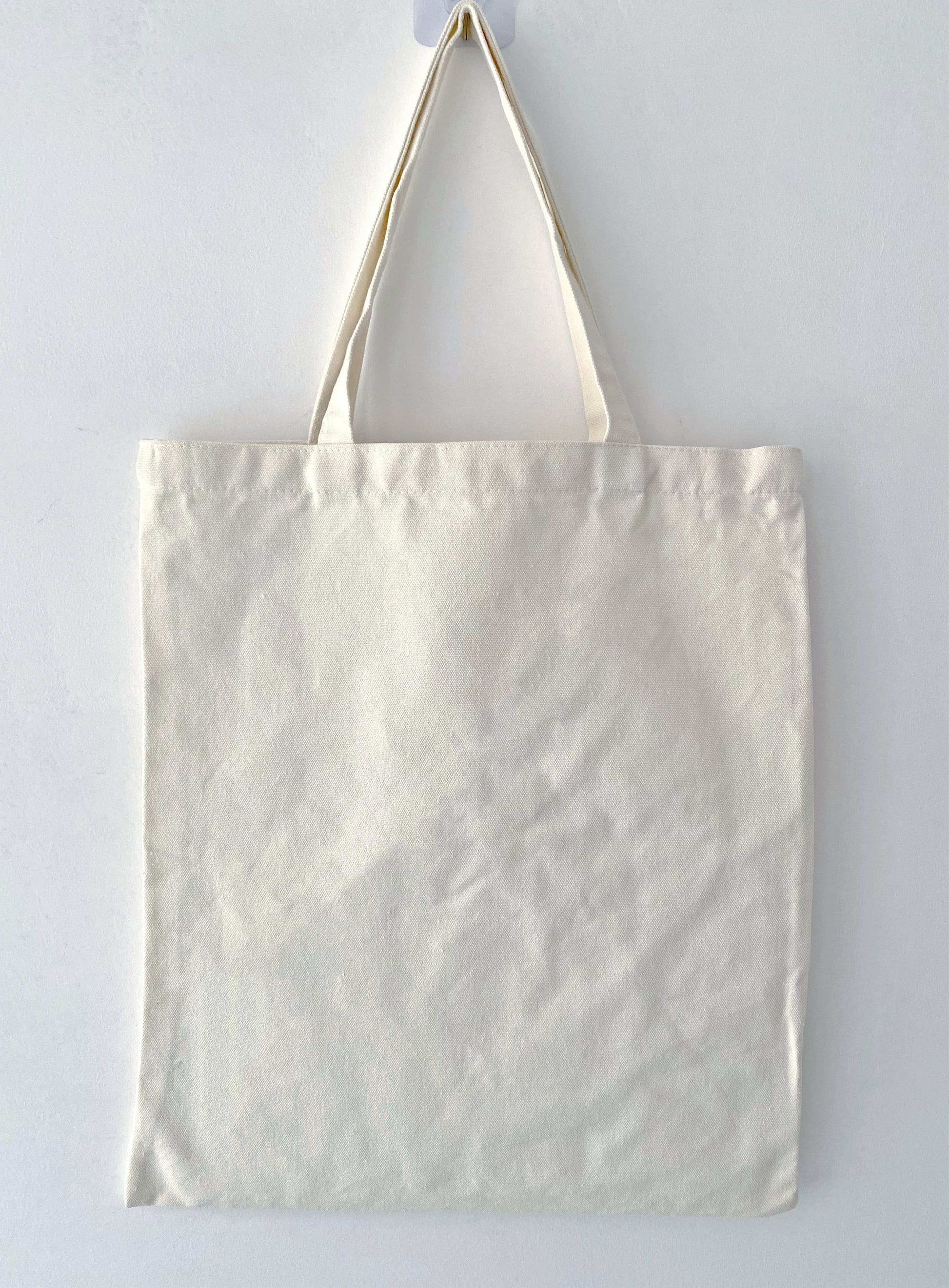 patchwork canvas tote as a subtle nod to handmade craft