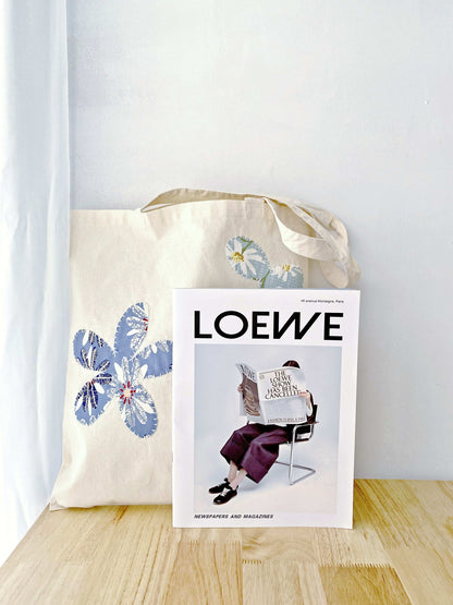 large eco cotton canvas tote ideal for farmers market and shopping