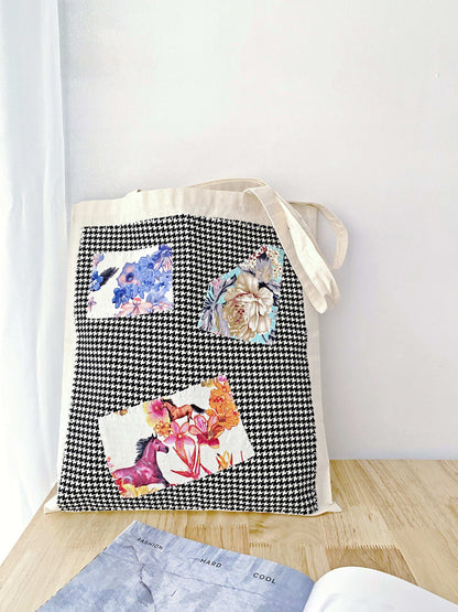 natural material cotton bag for casual outings
