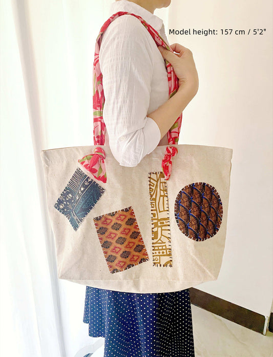 timeless patchwork design shoulder bag for women