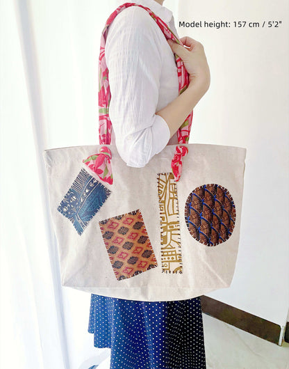 Large eco canvas tote for travel, shopping, or daily essentials