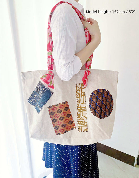 Large eco canvas tote for travel, shopping, or daily essentials