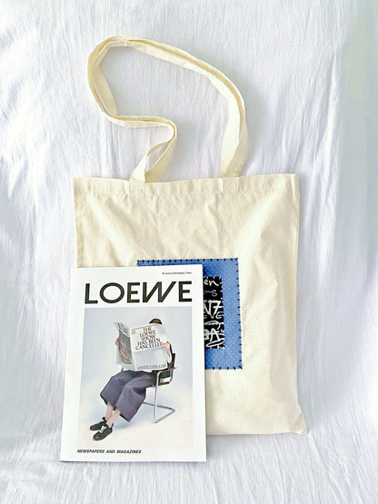 Eco-conscious women's tote with super soft feel and sustainable handcrafted details