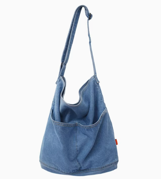 Personalized Durable Eco-friendly Denim Bag for Shopping and Travel