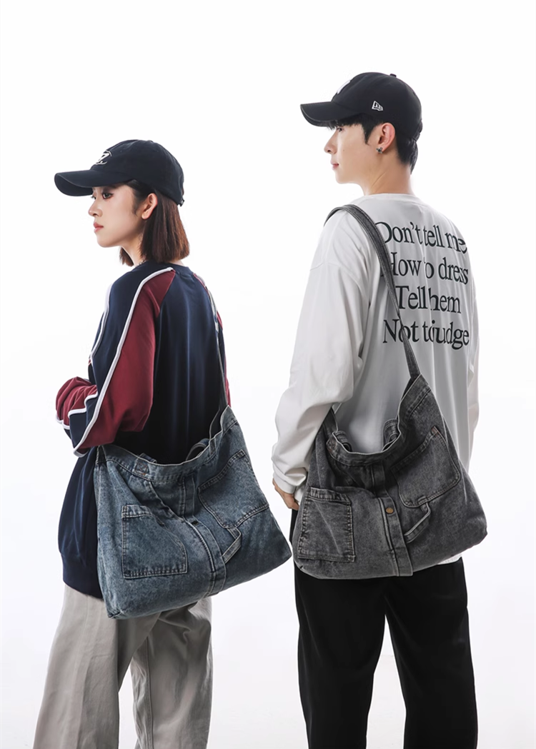 Eco-Friendly Patchwork Denim Bag