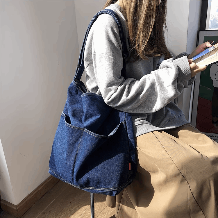 Embroidery-Friendly Denim Bag